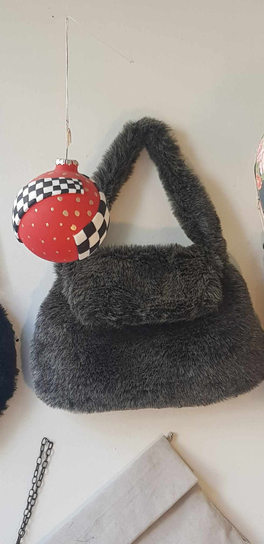 Handbag | Grey Faux