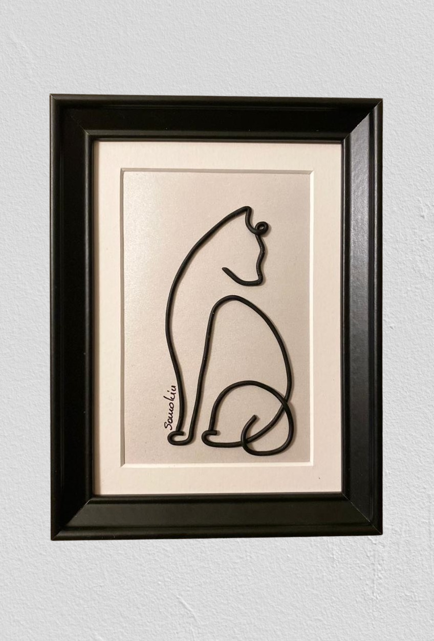 framed cat wall art decor