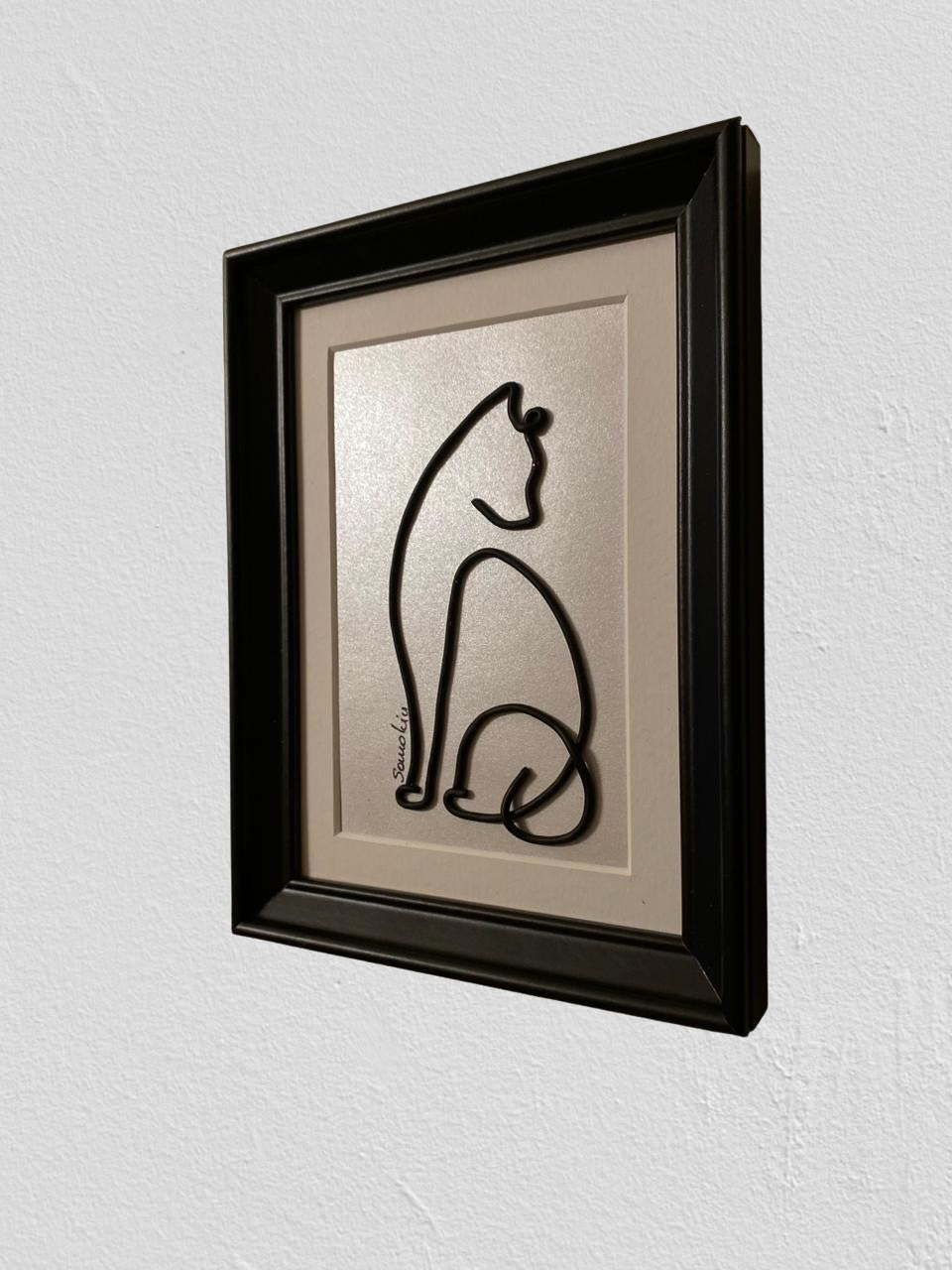 framed cat wall art decor