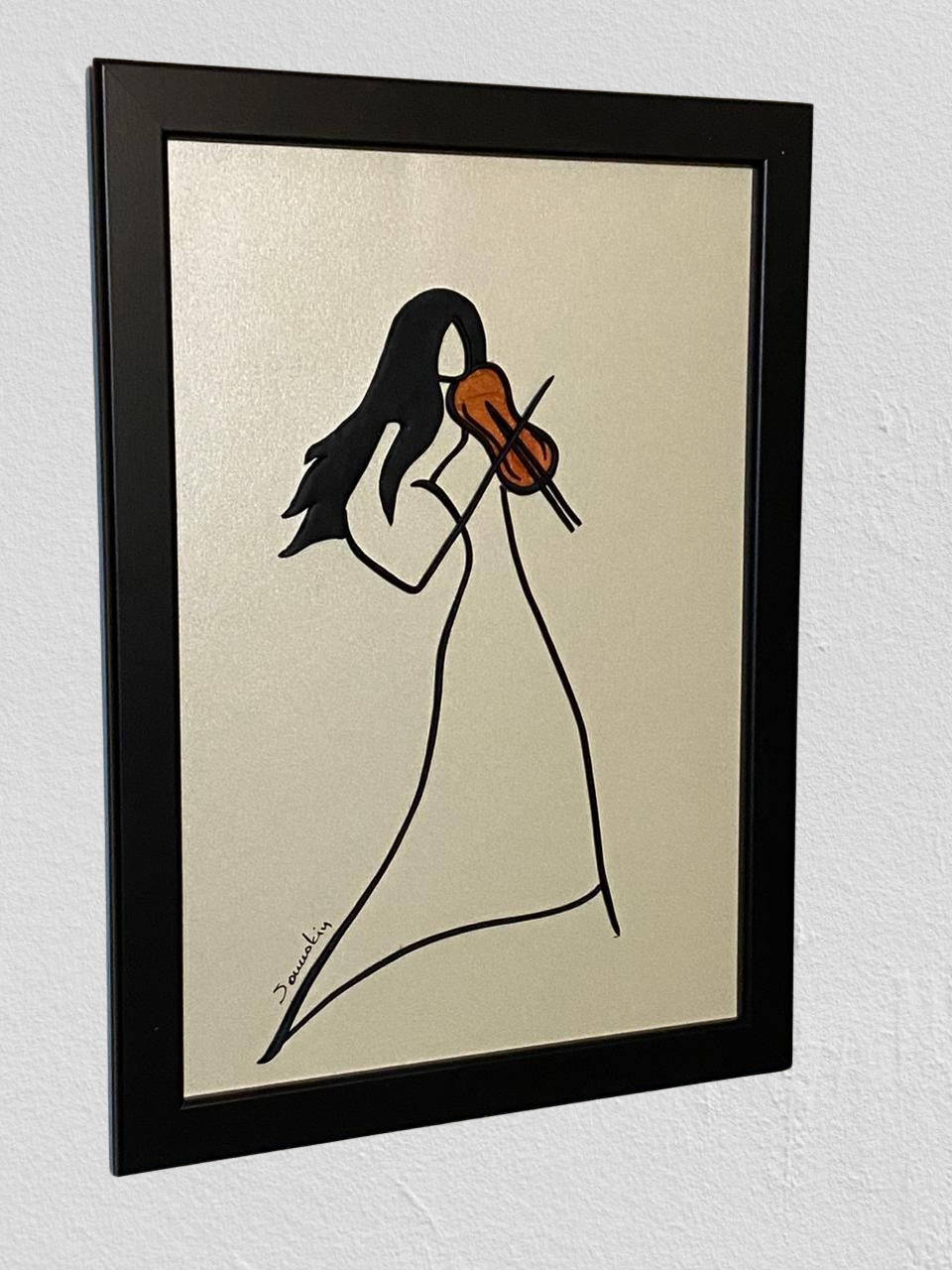 lady violin wall art decor