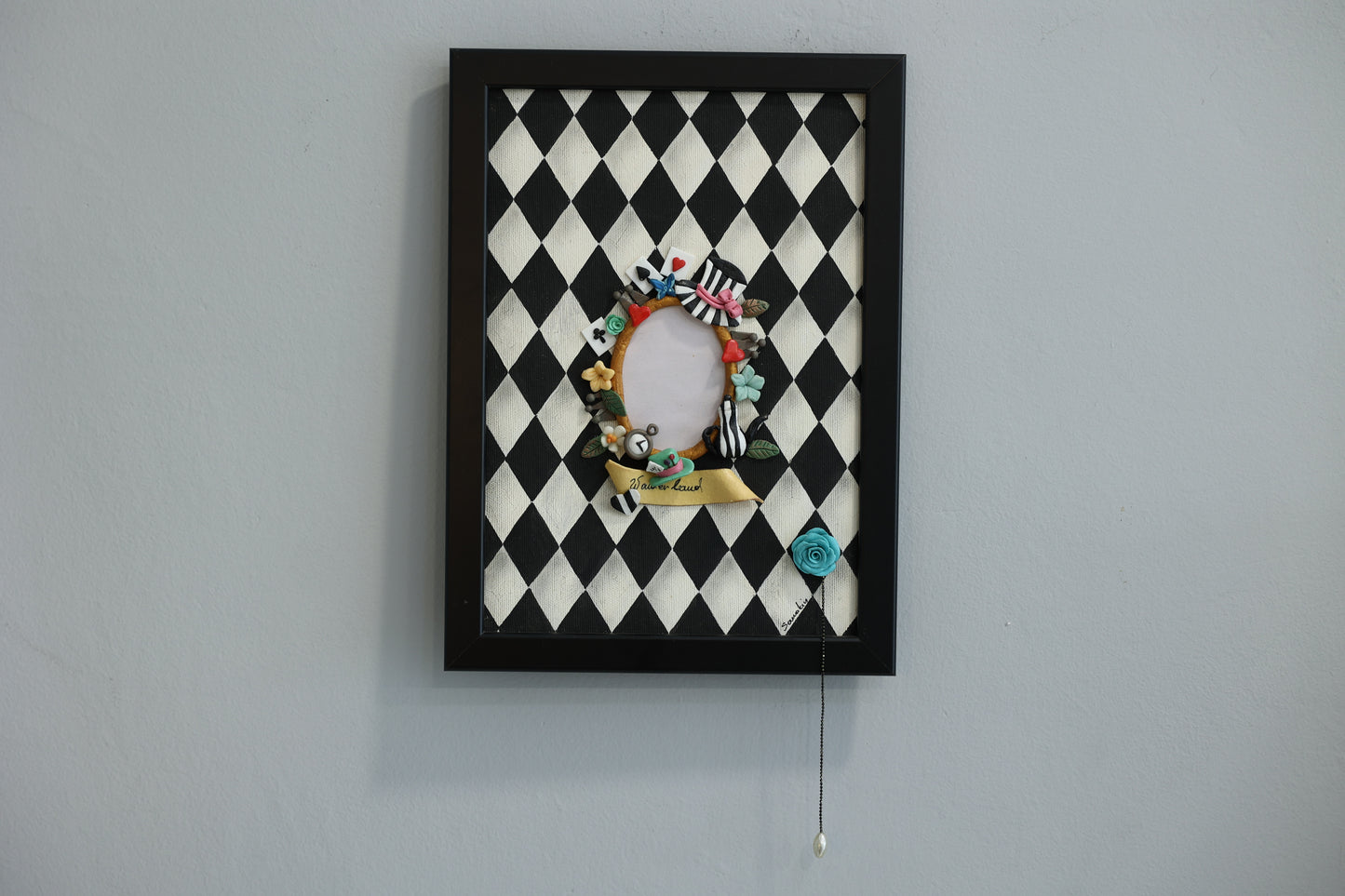 Mirror in Wonderland | handmade framed canvas | wall art