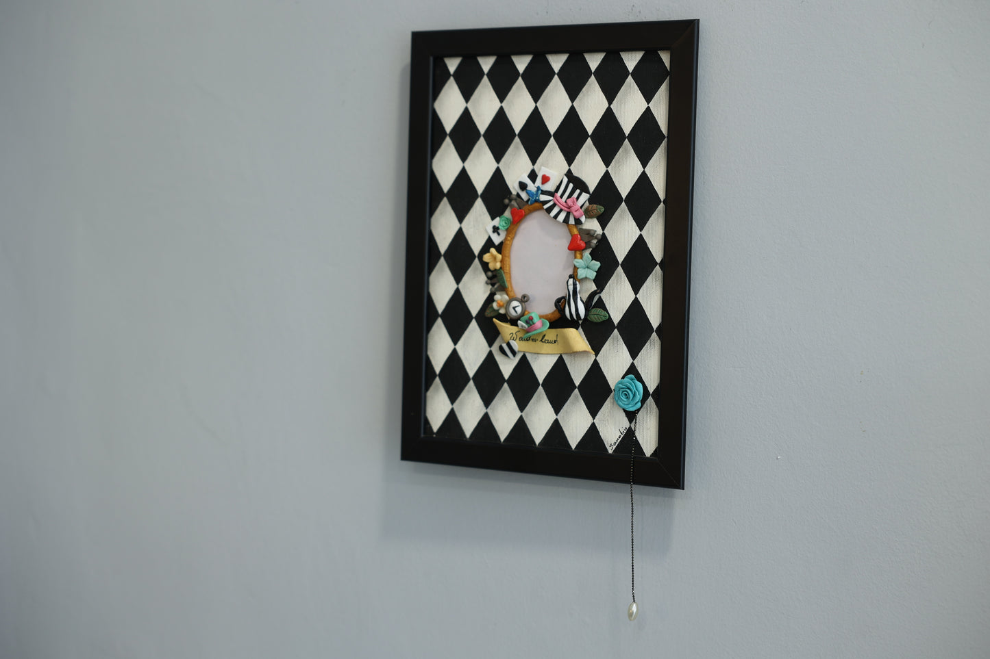 Mirror in Wonderland | handmade framed canvas | wall art