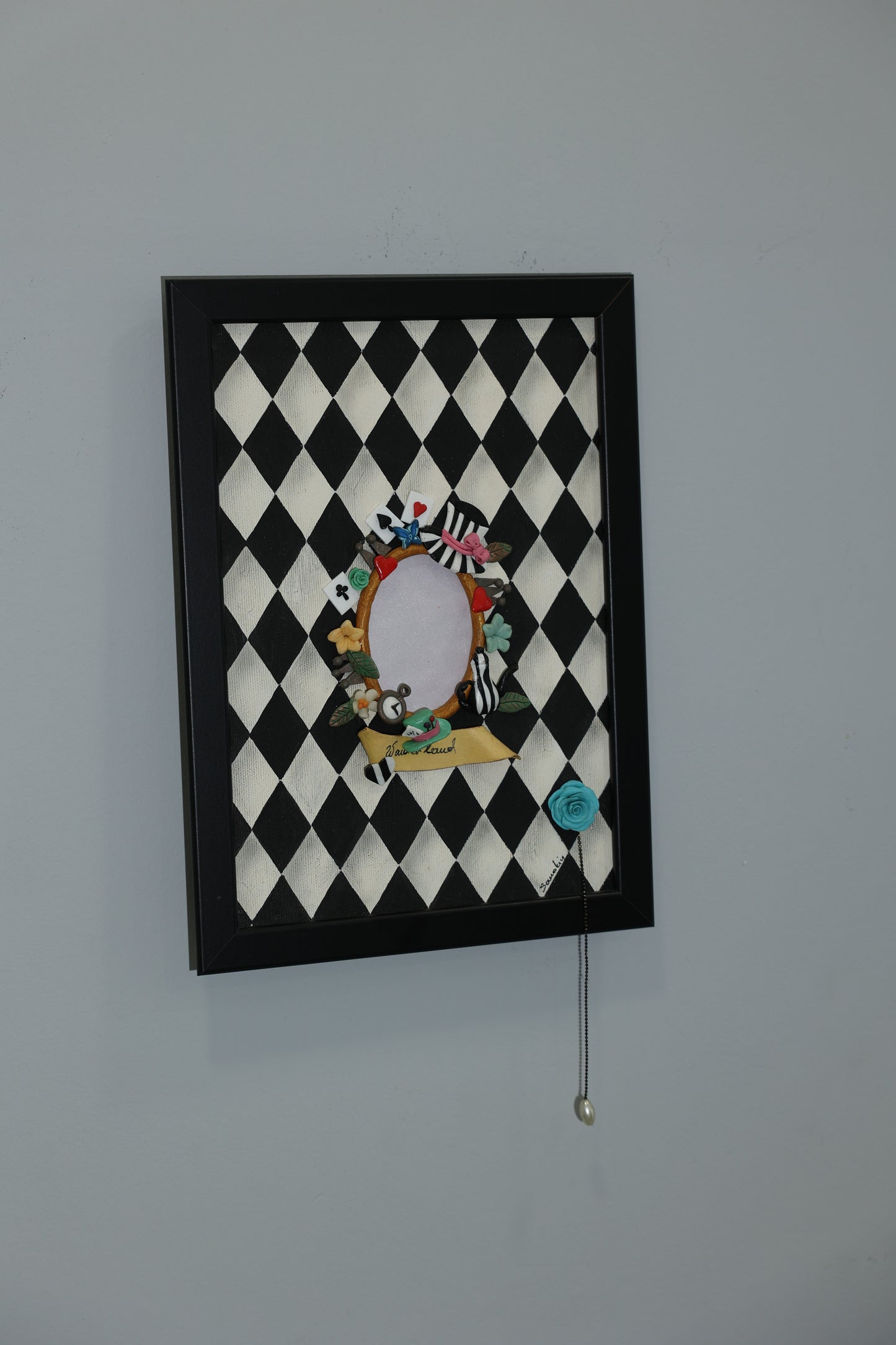 Mirror in Wonderland | handmade framed canvas | wall art