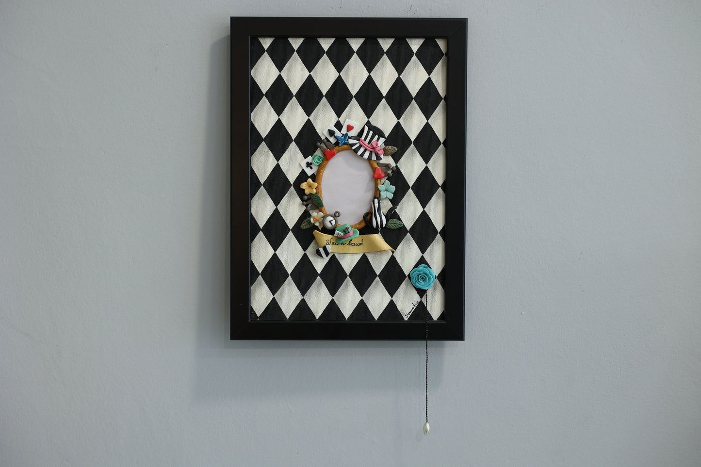 Mirror in Wonderland | handmade framed canvas | wall art