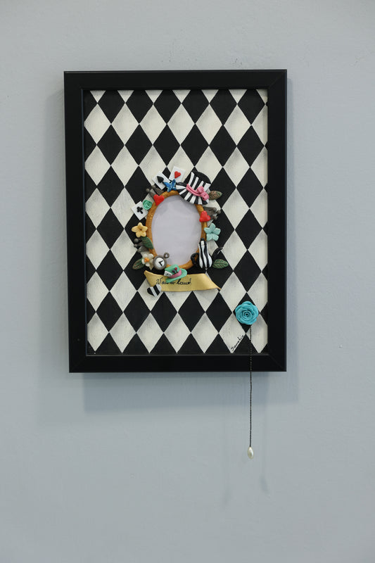 Mirror in Wonderland | handmade framed canvas | wall art