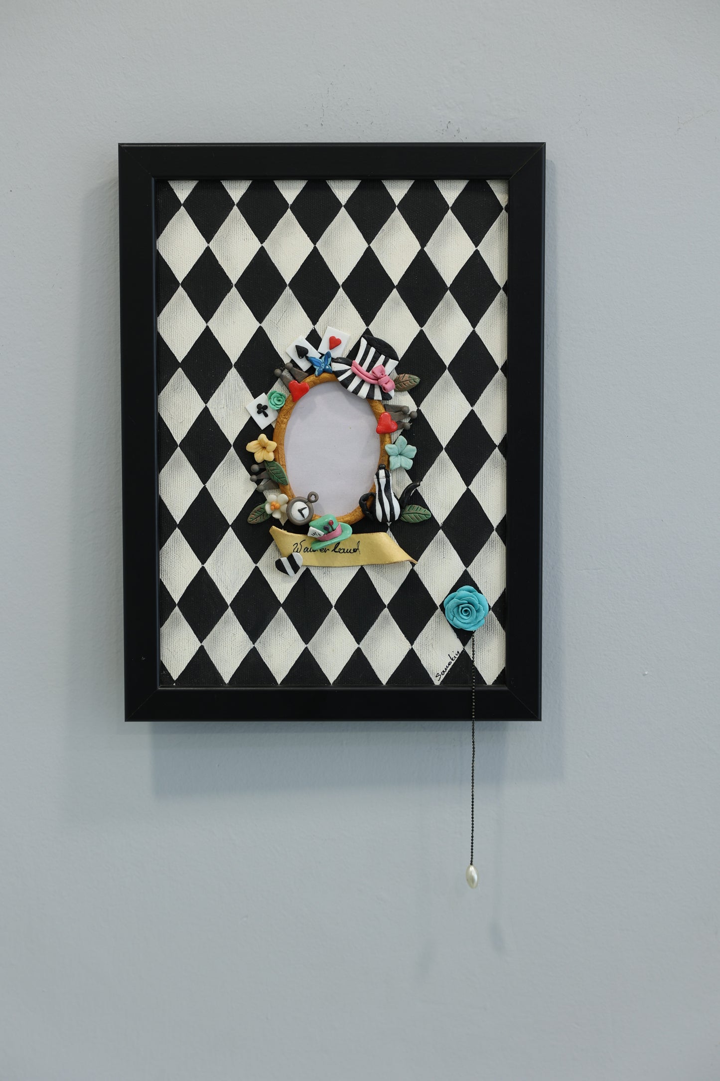 Mirror in Wonderland | handmade framed canvas | wall art